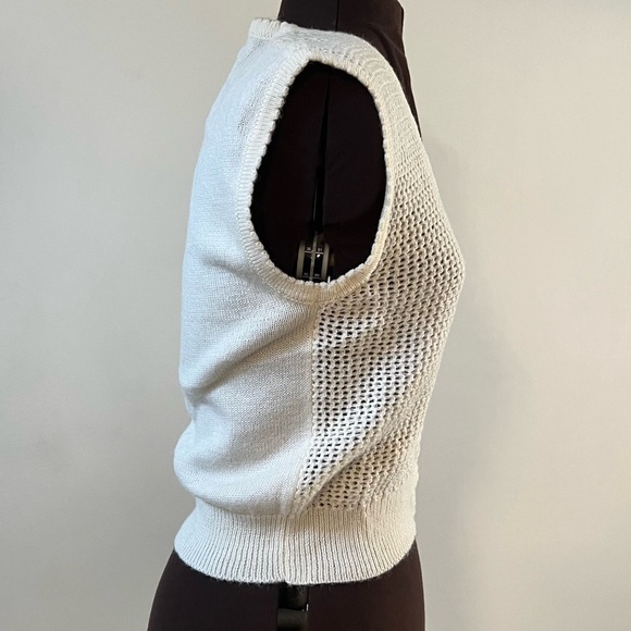 cream knitted vest with , in great condition - Picture 9 of 10